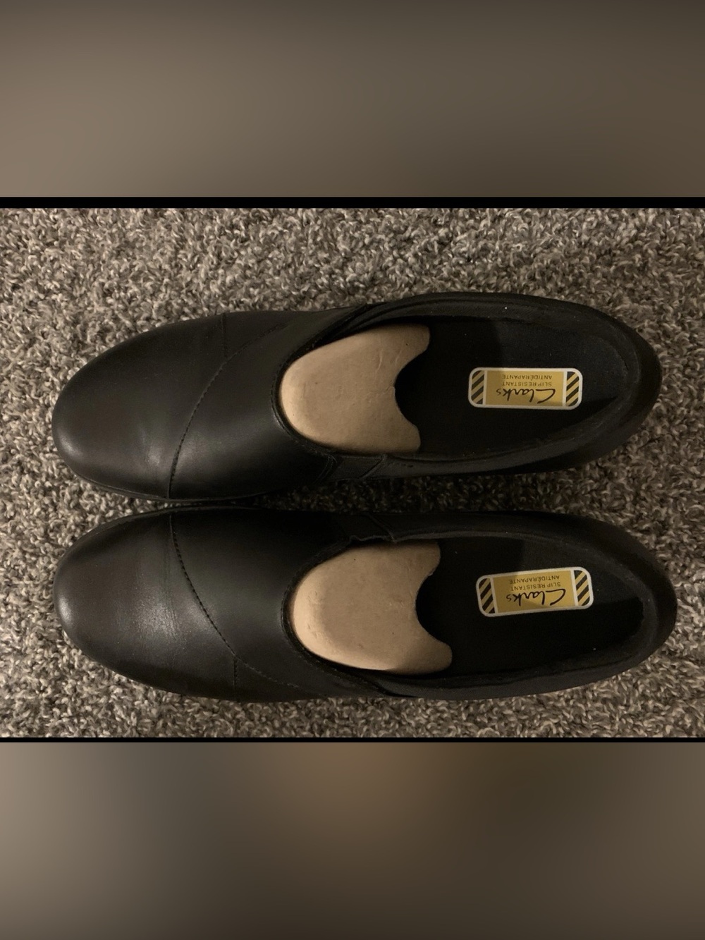 Clarks Grasp High Black Slip-On Loafer Womens Shoes Size 11 M